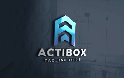 Modello di logo Actibox lettera A Pro