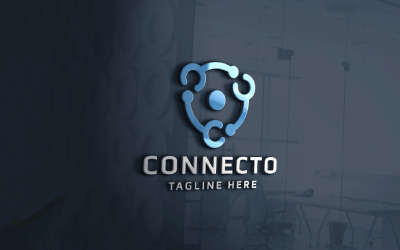 Modello di logo Connecto lettera C Pro
