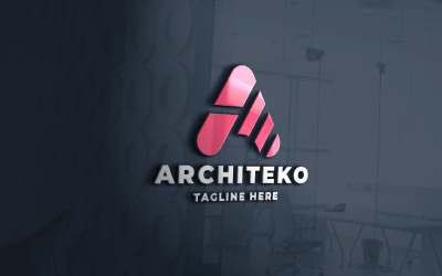 Шаблон логотипа Architeko Letter A Pro