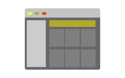 Browser illustrated in vector on background