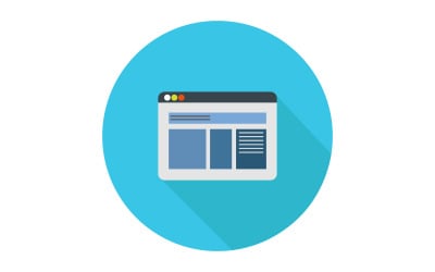 Browser in vector on a white background
