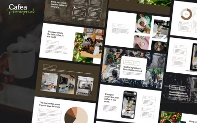 Cafea - Modèle PowerPoint de café et de cuisine
