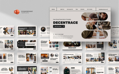 Decentrace - Plantilla de PowerPoint de estudio de caso