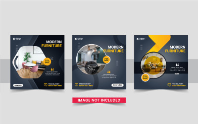 Social-Media-Beitragsvorlage für die Möbelverkaufskollektion