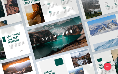 Aperture - Шаблон PowerPoint для презентації фотографічного портфоліо