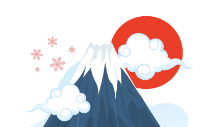 14. Bergtag in Japan Illustration