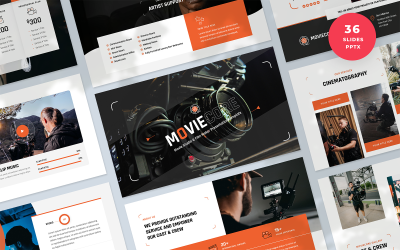 Moviecore – Filmstúdió és Filmkészítő bemutató PowerPoint sablon