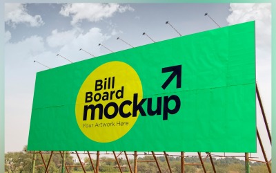 Roadside Billboard Sign Mockup Outdoor Signage Template V 27