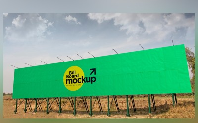 Roadside Billboard Sign Mockup Outdoor Signage Template V 34
