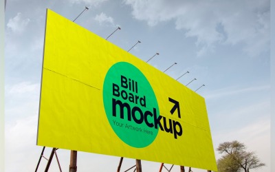 Roadside Billboard Sign Mockup Outdoor Signage Template V 37