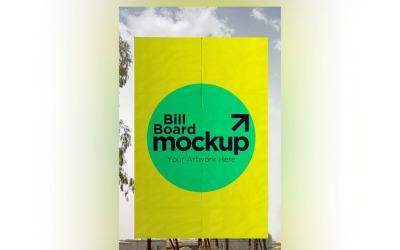 Roadside Billboard Sign Mockup Outdoor Signage Template V 39