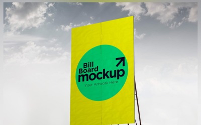 Roadside Billboard Sign Mockup Outdoor Signage Template V 45