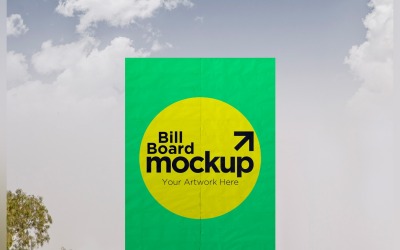 Yol Kenarı Billboard Tabela Mockup Dış Mekan Tabela Şablonu V 46