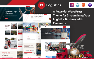 EZ Logistics : Un thème WordPress puissant pour rationaliser votre activité logistique avec Elementor