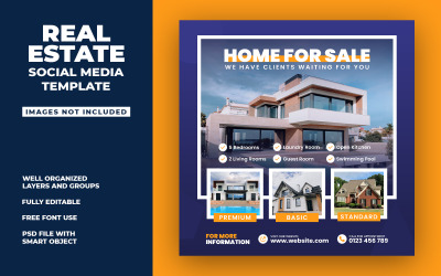 Immobilien – Social-Media-Vorlage PSD