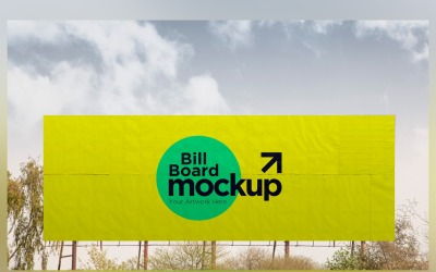 Roadside Billboard Sign Mockup Outdoor Signage Template V 56