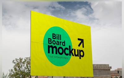 Roadside Billboard Sign Mockup Outdoor Signage Template V 71