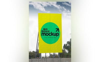 Roadside Billboard Sign Mockup Outdoor Signage Template V 77