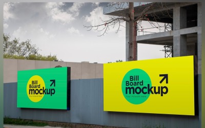Roadside Billboard Sign Mockup Outdoor Signage Template V 94