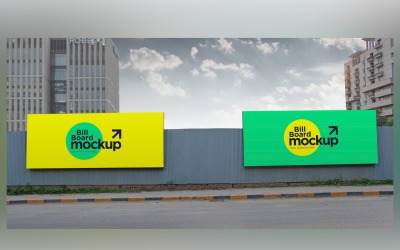 Roadside Billboard Sign Mockup Outdoor Signage Template V 96