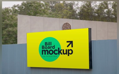 Roadside Billboard Sign Mockup Outdoor Signage Template V 97