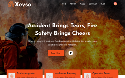 Xevso - тема WordPress пожежної служби