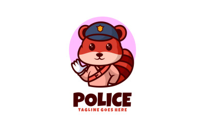 Logotipo de dibujos animados de la mascota de la policía 1