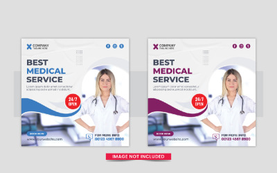 Medical or Healthcare Social Media post design layout