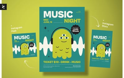 Creative Night Music Festival Flyer