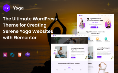 EZ Yoga：- 使用 Elementor 创建 Serene Yoga 网站的终极 WordPress 响应式主题