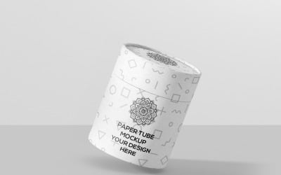 Mockup di imballaggio del tubo di carta
