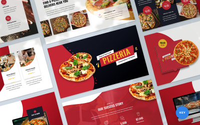 Pizeria - Keynote-presentatiesjabloon voor pizza en fastfood