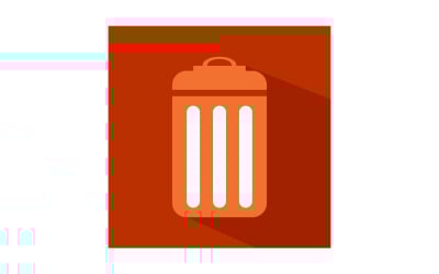 Recycle bin in vector and colored on a background