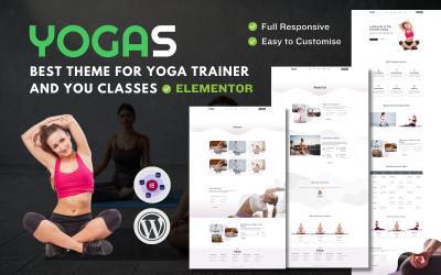 Yogas - Тема Wordpress для тренера по здоровью и благополучию