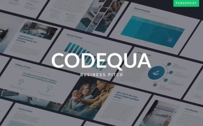 CODEQUA – бізнес презентація шаблону Powerpoint