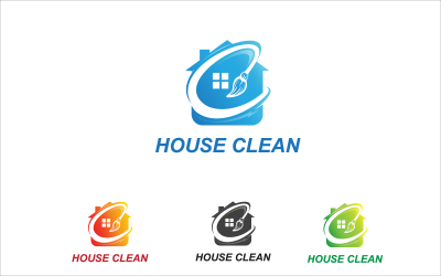 casa pulita Logo modelli minimalisti