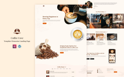 Coffee Cove - Page de destination Elementor du café