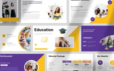Modèle de présentation d&amp;#39;éducation intelligente