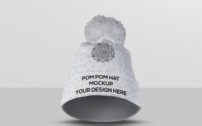 Beanie Hat - Maqueta de sombrero con pompones