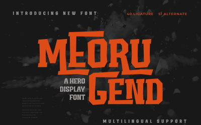 MEORU GEND | Display Hero Font
