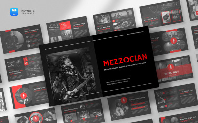 Mezzocian - Keynote-sjabloon voor muziekproductie en opnamestudio