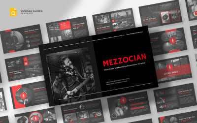 Mezzocian - mall för Google Slides för musikproduktion och inspelningsstudio