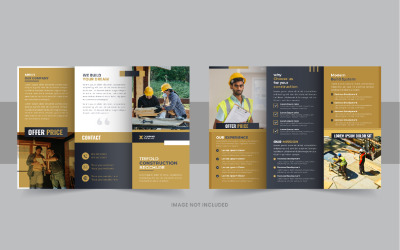 Modèle de brochure de construction à trois volets