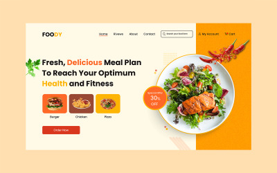 Restaurant-Landingpage-Header-Benutzeroberfläche