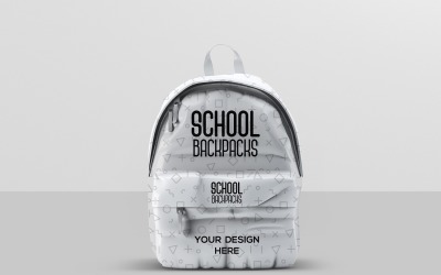 School Bag - School Backpacks Mockup