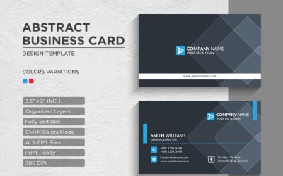 Абстрактні корпоративні візитні картки - шаблон фірмового стилю V.07