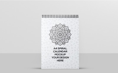 Calendario - Mockup di calendario a spirale A4