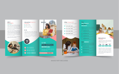 Creative Kids back to school admission or Education trifold brochure design