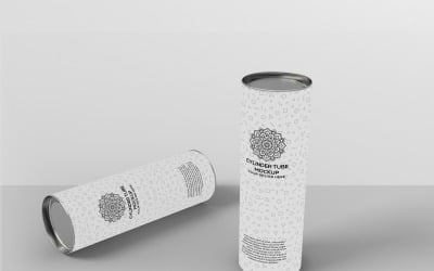 Cylinder Tube 180mm - Cylinder Tube Packaging Mockup