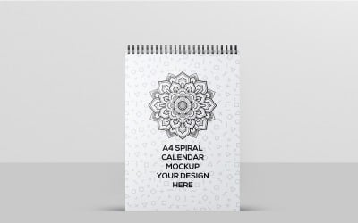 Kalender - A4 Spiraal Kalender Mockup